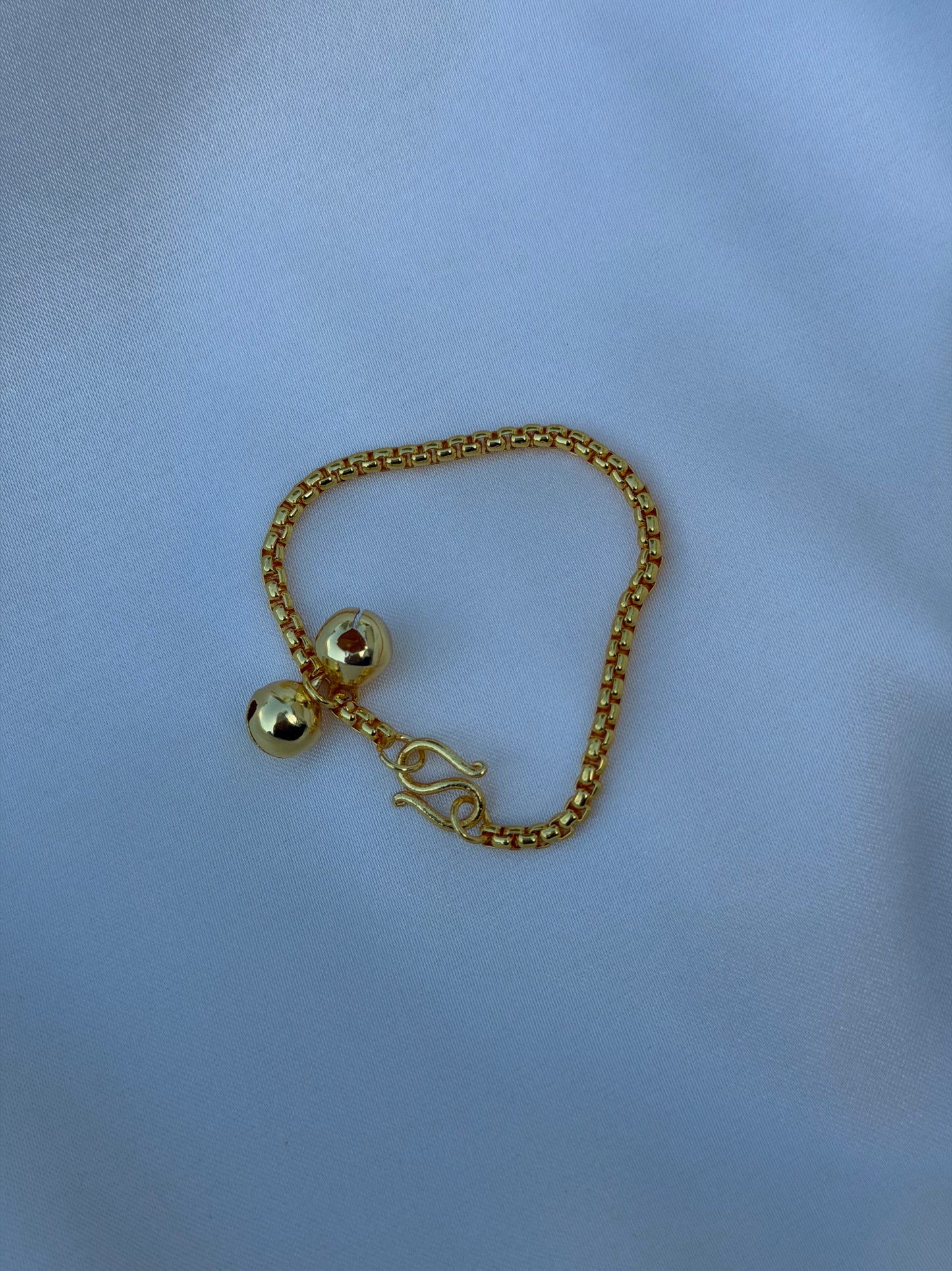 Two bell chime baby anklet