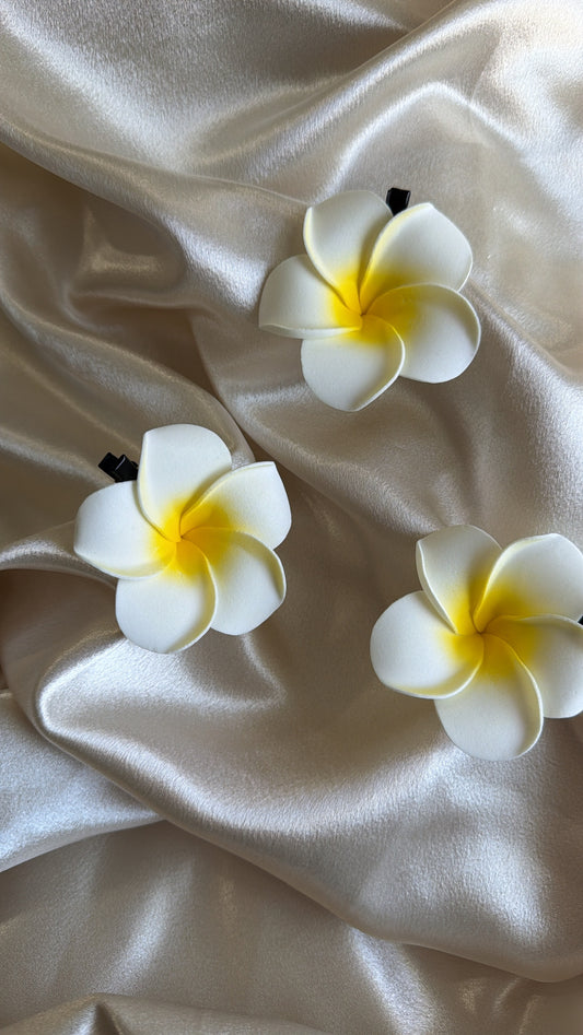 Plumeria hair clip